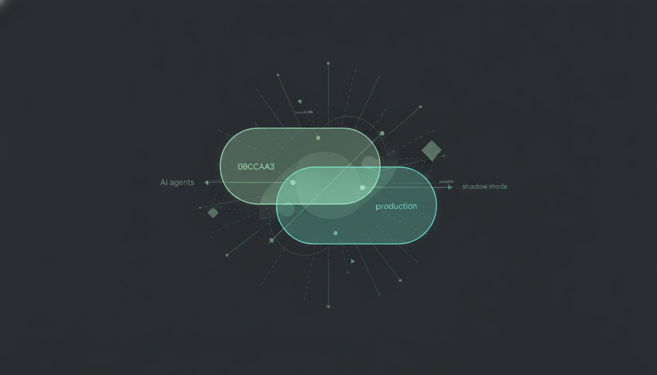 Abstract illustration: Shadow Mode: Testing AI Agents on Live Traffic Before Production