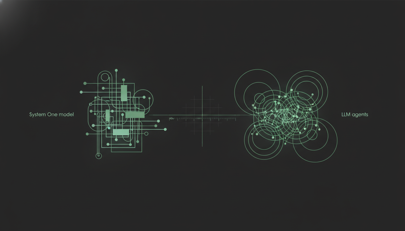 Abstract illustration: System One models vs LLM agents: new category or repackaging?